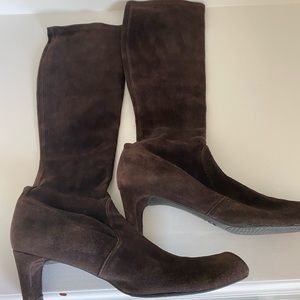 Stuart Weitzman Chocolate Brown Suede Boots